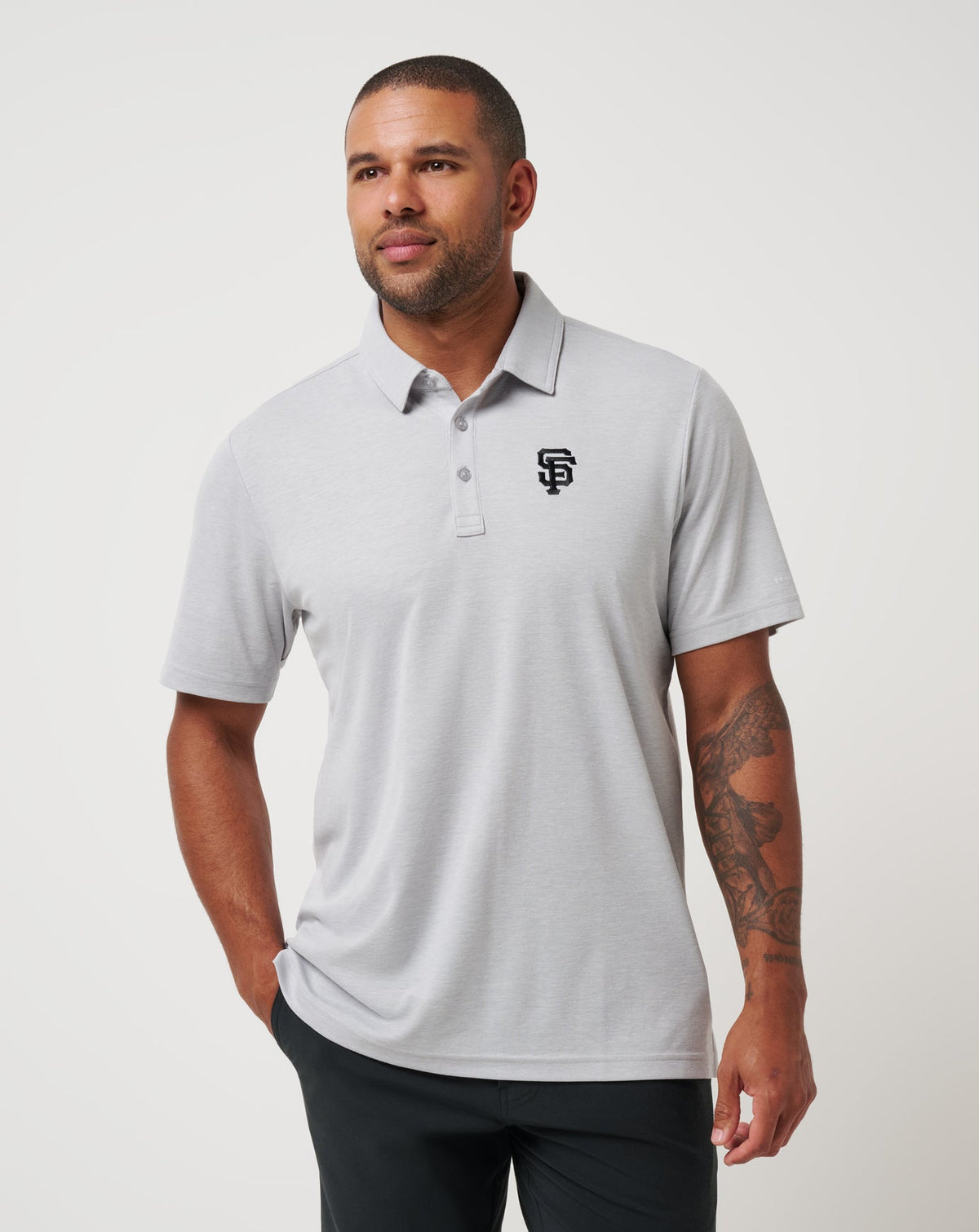 TravisMathew | San Francisco Giants Playoff Pitch Polo - Heather Grey