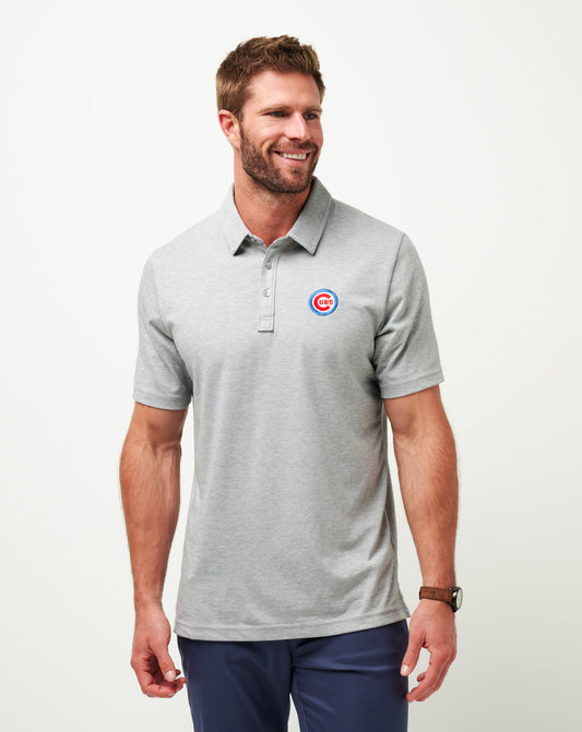 TravisMathew | Chicago Cubs The Zinna Polo - Heather Grey