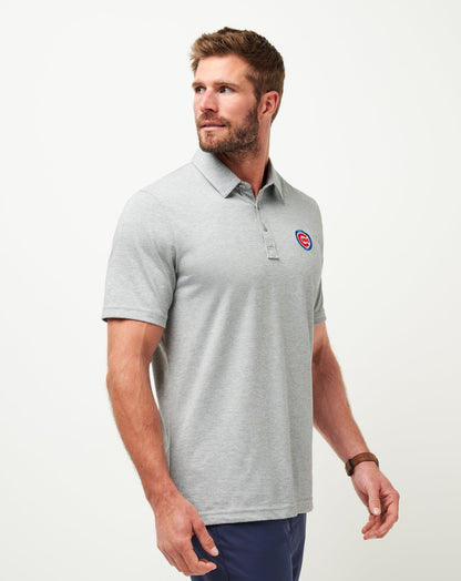 TravisMathew | Chicago Cubs The Zinna Polo - Heather Grey