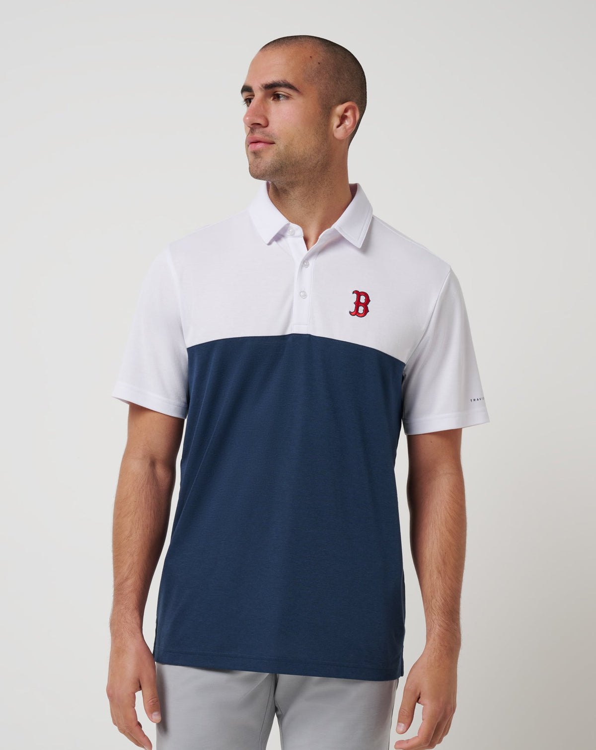 TravisMathew | Boston Red Sox Home Run Leader Polo - White/Navy