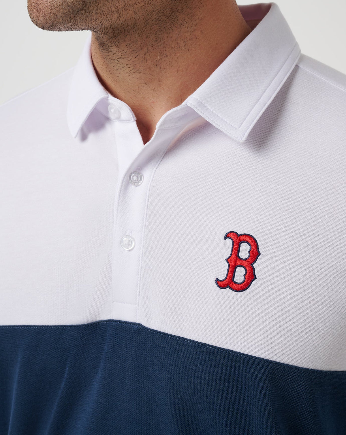 TravisMathew | Boston Red Sox Home Run Leader Polo - White/Navy