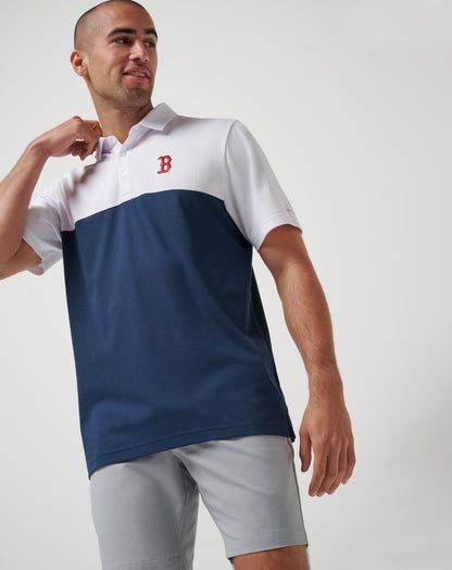 TravisMathew | Boston Red Sox Home Run Leader Polo - White/Navy
