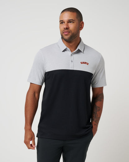 TravisMathew | San Francisco Giants Home Run Leader Polo - Heather Grey/Black