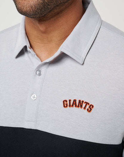 TravisMathew | San Francisco Giants Home Run Leader Polo - Heather Grey/Black