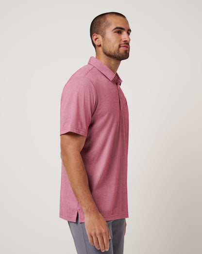 TravisMathew | Atlanta Braves Playoff Pitch Polo - Heather Red