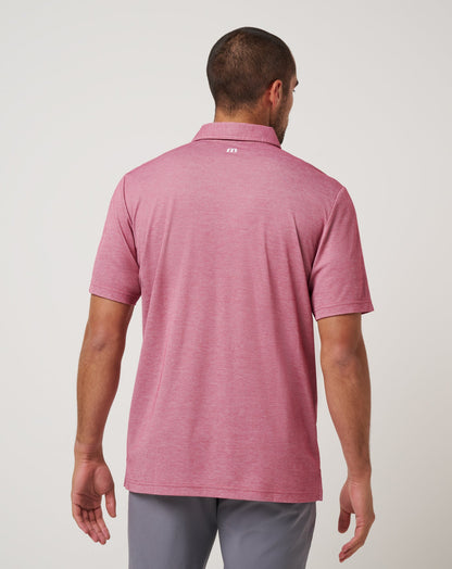 TravisMathew | Atlanta Braves Playoff Pitch Polo - Heather Red