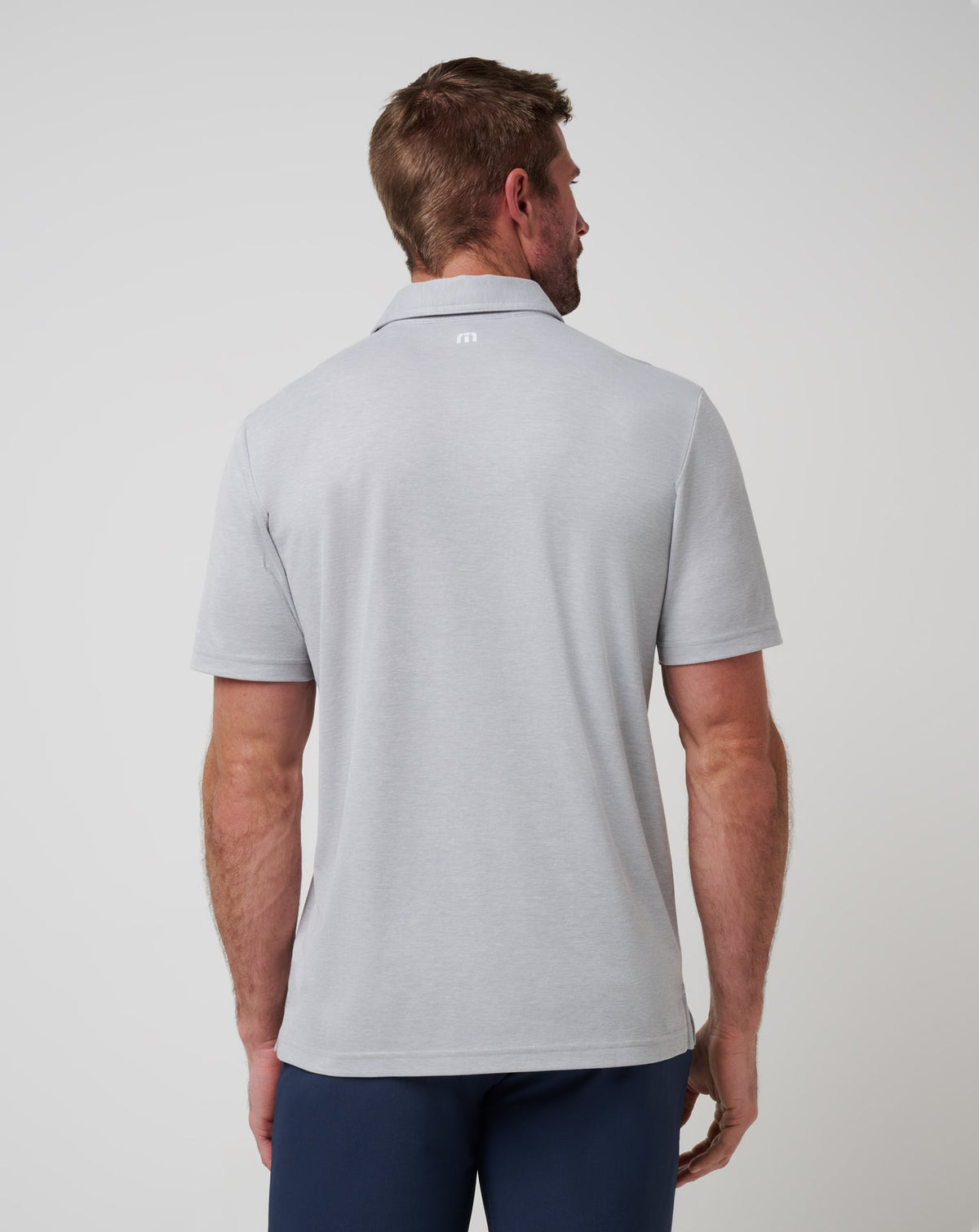 TravisMathew | Atlanta Braves Playoff Pitch Polo - Heather Grey