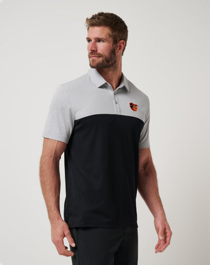 TravisMathew | Baltimore Orioles Home Run Leader Polo - Heather Grey/Black