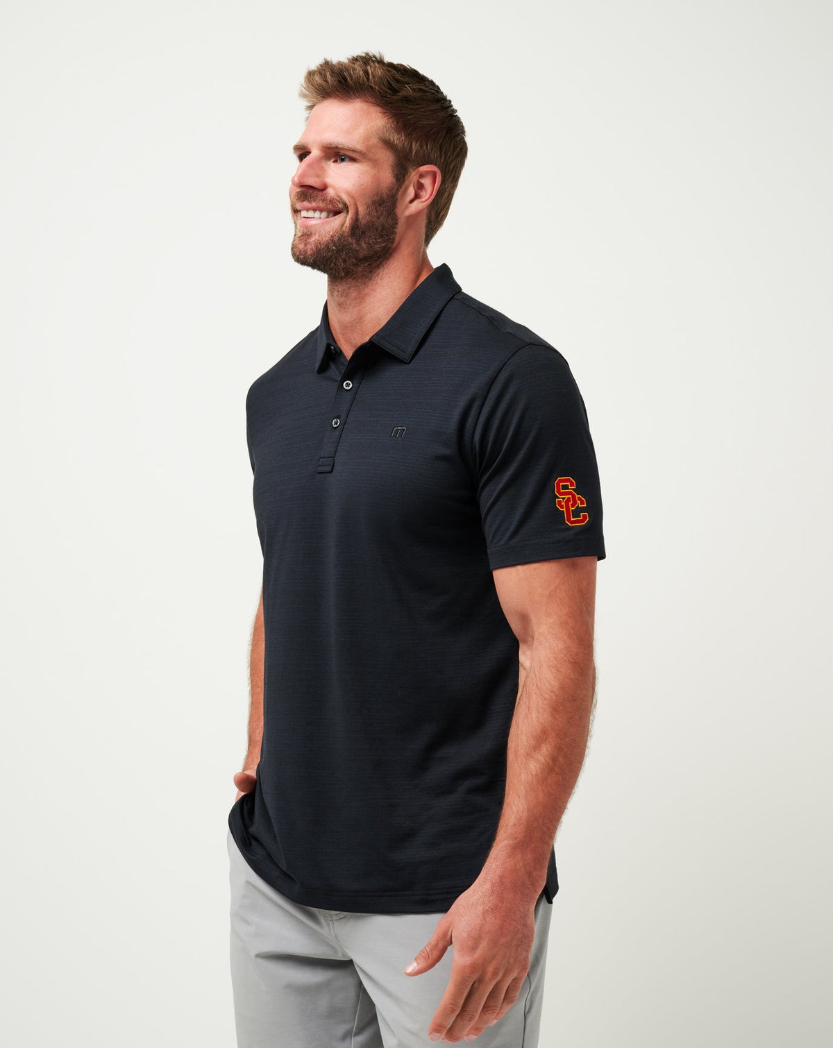 TravisMathew | USC The Heater Polo - Black