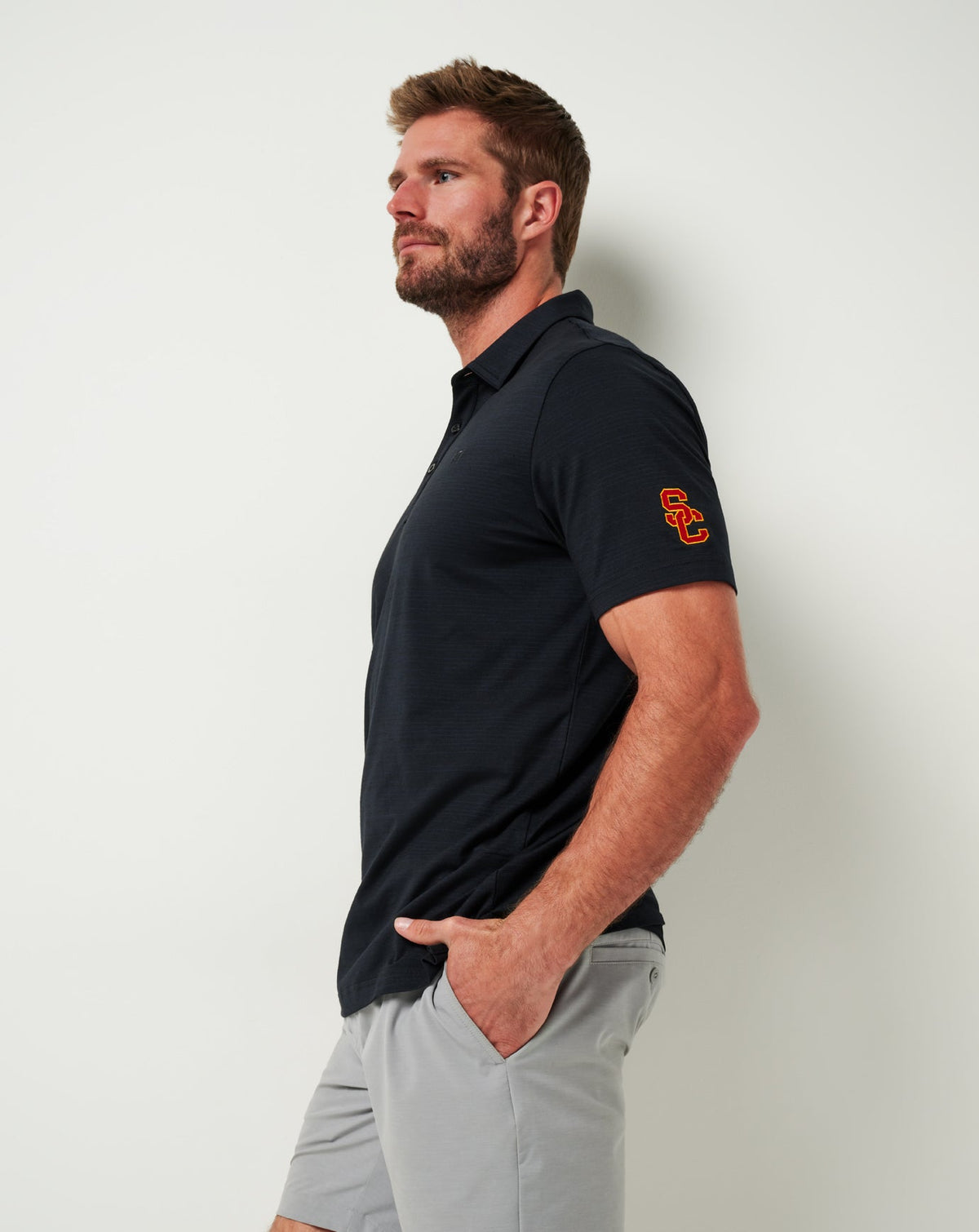 TravisMathew | USC The Heater Polo - Black