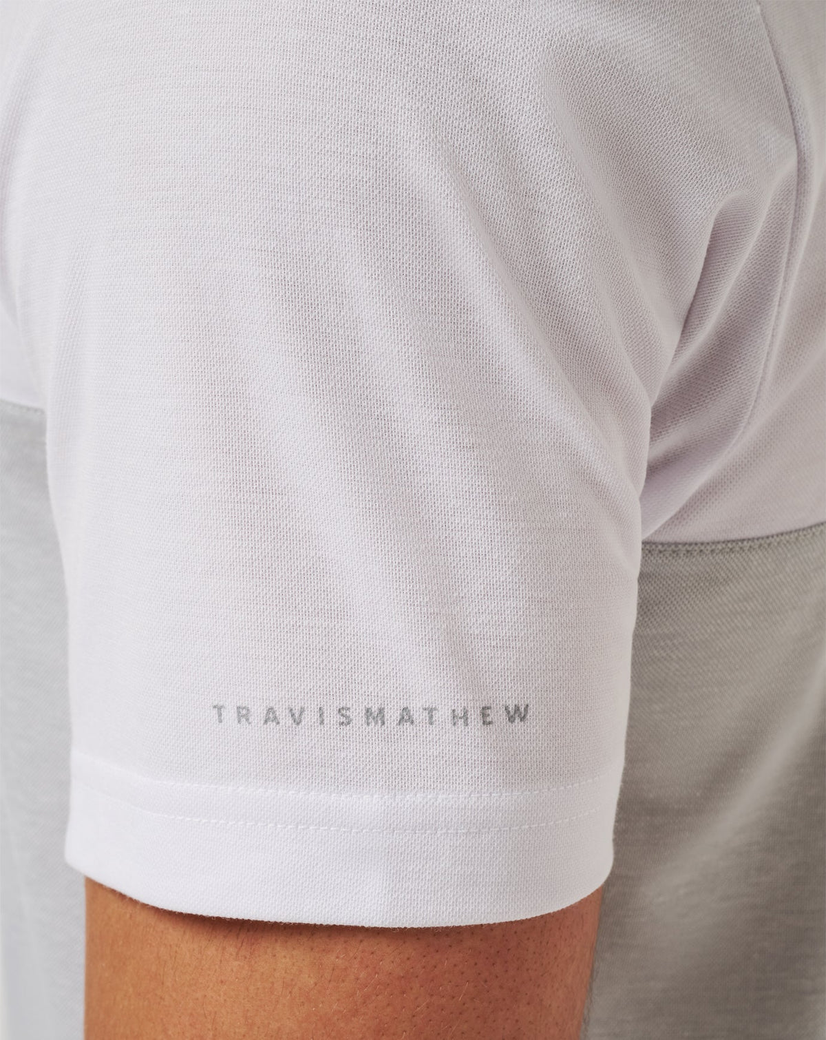 TravisMathew | Alabama Drop Back Polo - White/Heather Grey