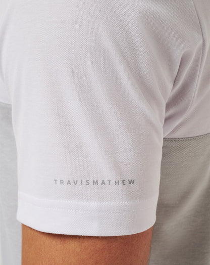 TravisMathew | Alabama Drop Back Polo - White/Heather Grey