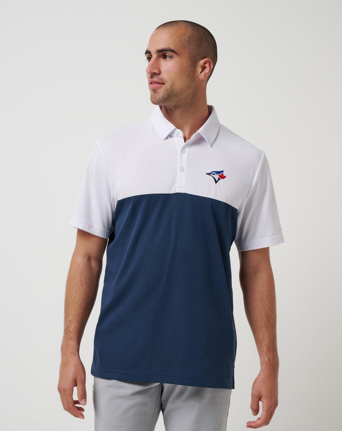 TravisMathew | Toronto Blue Jays Home Run Leader Polo - White/Navy
