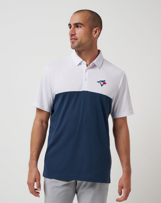 TravisMathew | Toronto Blue Jays Home Run Leader Polo - White/Navy