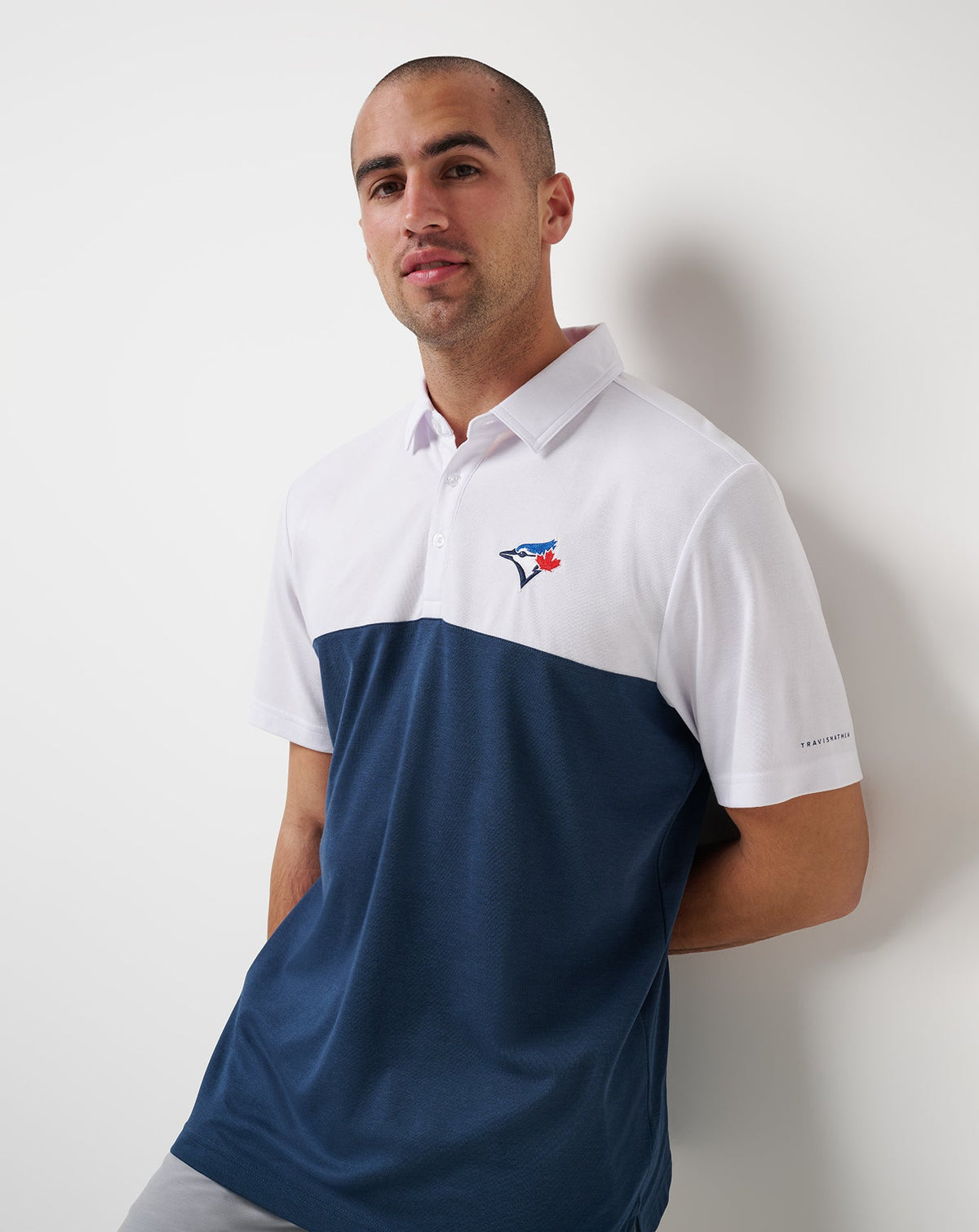 TravisMathew | Toronto Blue Jays Home Run Leader Polo - White/Navy