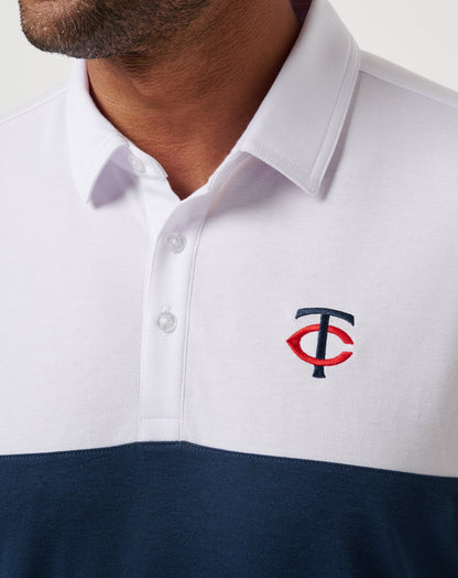 TravisMathew | Minnesota Twins Home Run Leader Polo - White/Navy