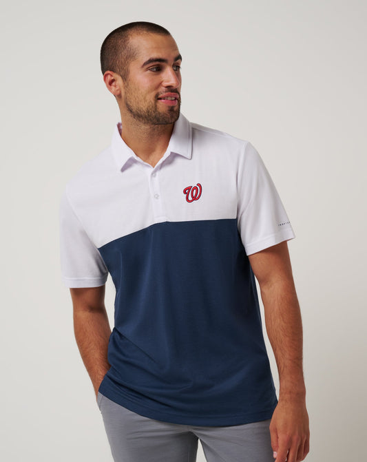 TravisMathew | Washington Nationls Home Run Leader Polo - White/Navy