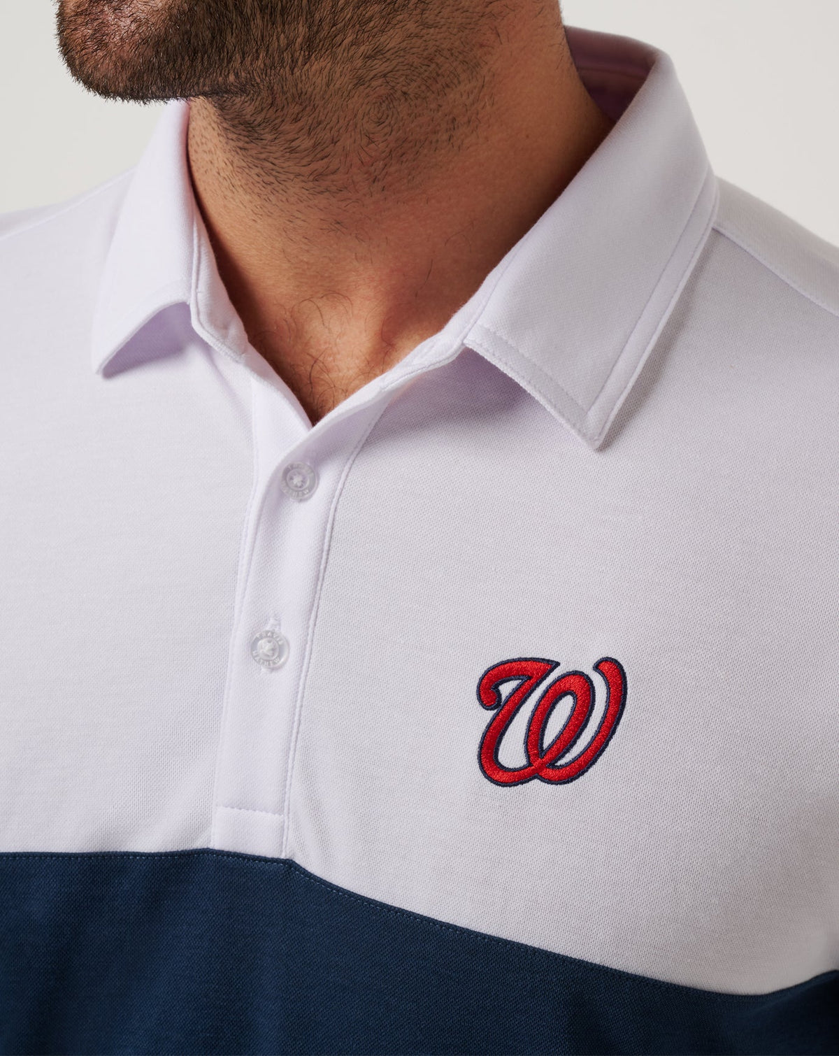TravisMathew | Washington Nationls Home Run Leader Polo - White/Navy