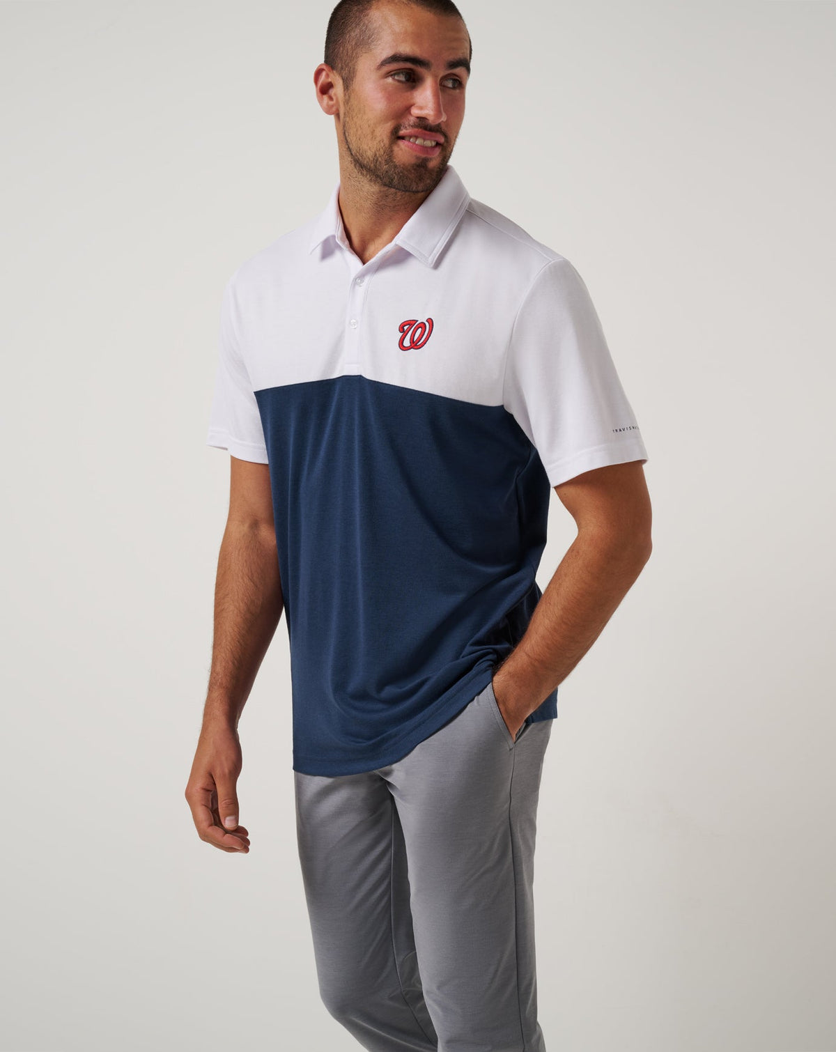 TravisMathew | Washington Nationls Home Run Leader Polo - White/Navy