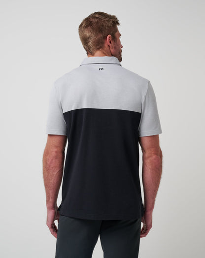 TravisMathew | Cincinnati Reds Home Run Leader Polo - Heather Grey/Black