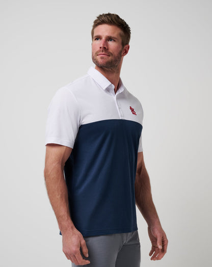 TravisMathew | St Louis Cardinals Home Run Leader Polo - White/Navy