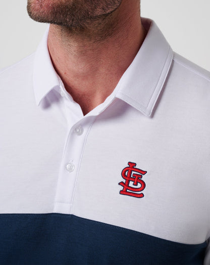 TravisMathew | St Louis Cardinals Home Run Leader Polo - White/Navy