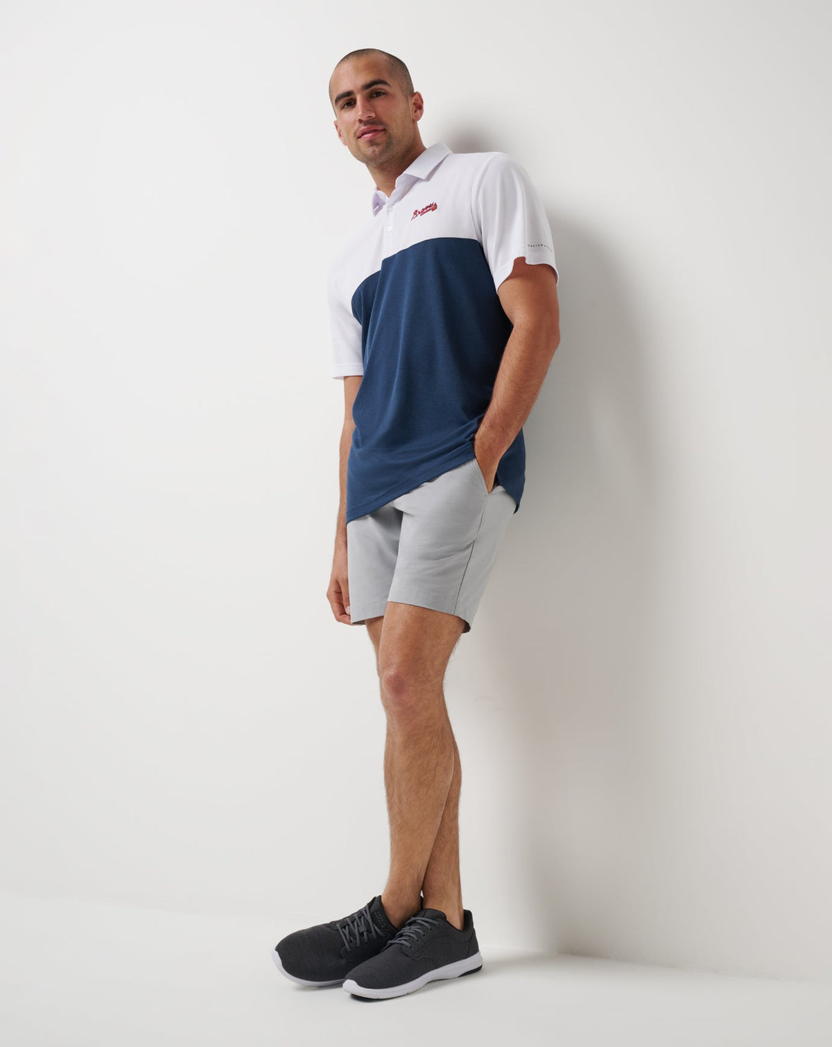 TravisMathew | Atlanta Braves Home Run Leader Polo - White/Navy