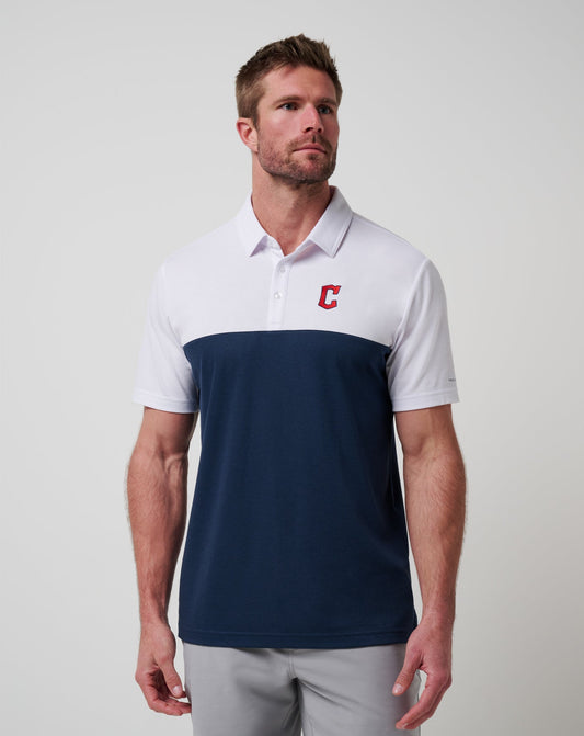TravisMathew | Cleveland Guardians Home Run Leader Polo - White/Navy