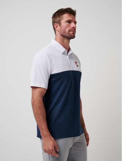 TravisMathew | Cleveland Guardians Home Run Leader Polo - White/Navy