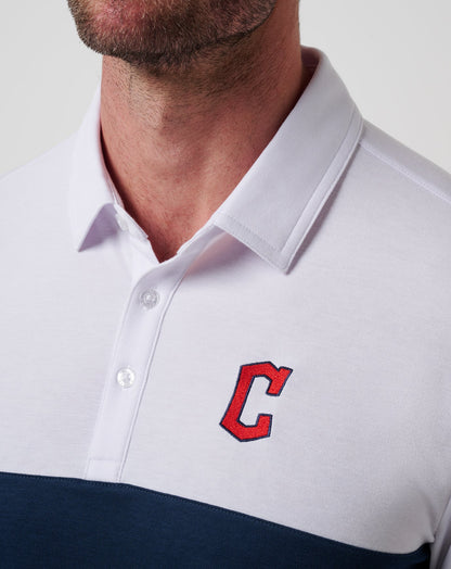 TravisMathew | Cleveland Guardians Home Run Leader Polo - White/Navy