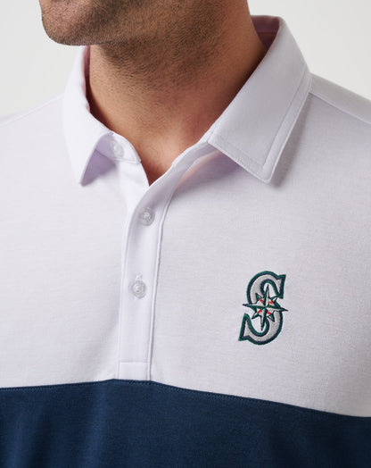 TravisMathew | Seattle Mariners Home Run Leader Polo - White/Navy