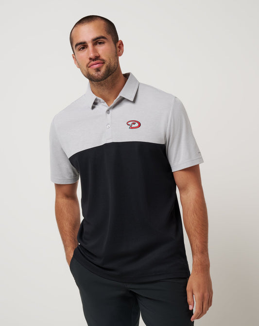 TravisMathew | Arizona Diamondbacks Home Run Leader Polo - Heather Grey/Black