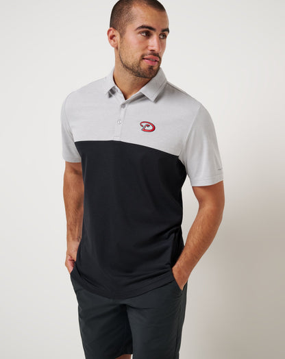 TravisMathew | Arizona Diamondbacks Home Run Leader Polo - Heather Grey/Black