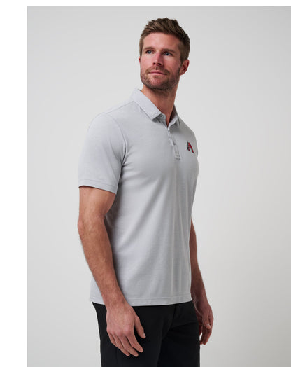 TravisMathew | Arizona Diamondbacks Playoff Pitch Polo - Heather Grey