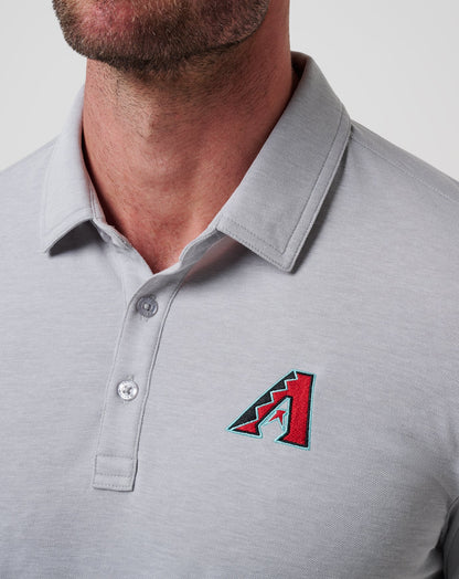 TravisMathew | Arizona Diamondbacks Playoff Pitch Polo - Heather Grey