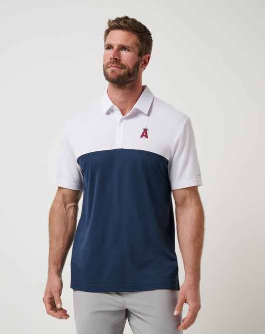 TravisMathew | Los Angeles Angels Home Run Leader Polo - White/Navy