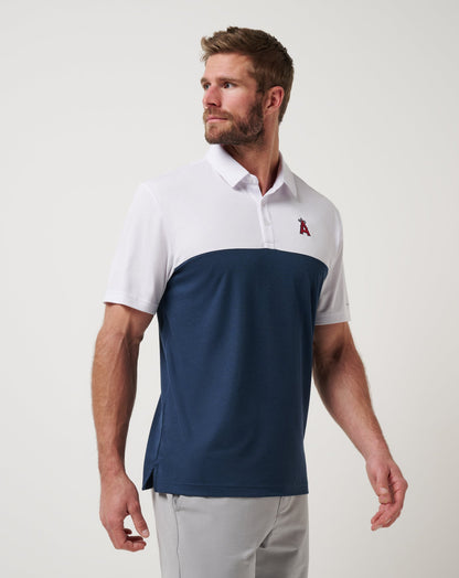 TravisMathew | Los Angeles Angels Home Run Leader Polo - White/Navy