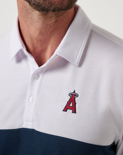 TravisMathew | Los Angeles Angels Home Run Leader Polo - White/Navy