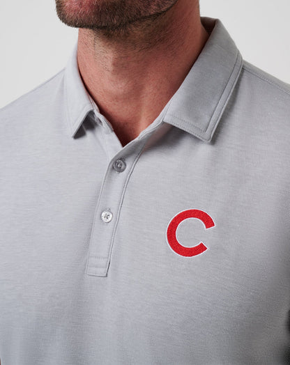 TravisMathew | Chicago Cubs Playoff Pitch Polo - Heather Grey