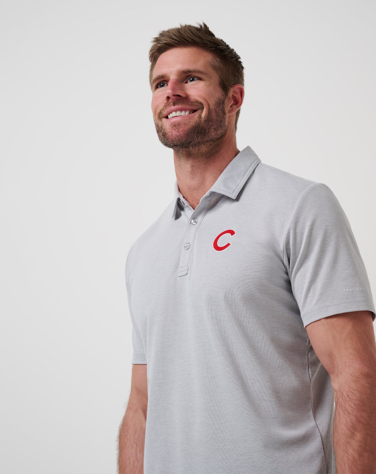 TravisMathew | Chicago Cubs Playoff Pitch Polo - Heather Grey