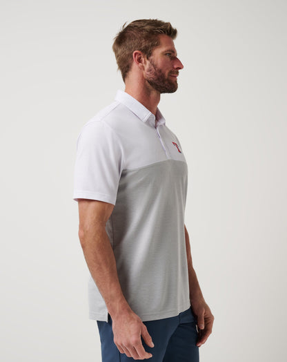 TravisMathew | Texas Rangers Home Run Leader Polo - White/Heather Grey