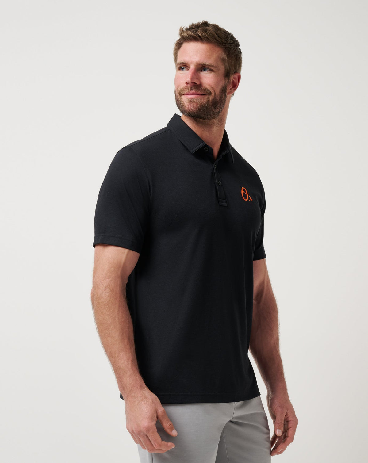 TravisMathew | Baltimore Orioles Playoff Pitch Polo - Black