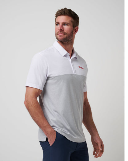 TravisMathew | Philadelphia Phillies Home Run Leader Polo - White/Heather Grey