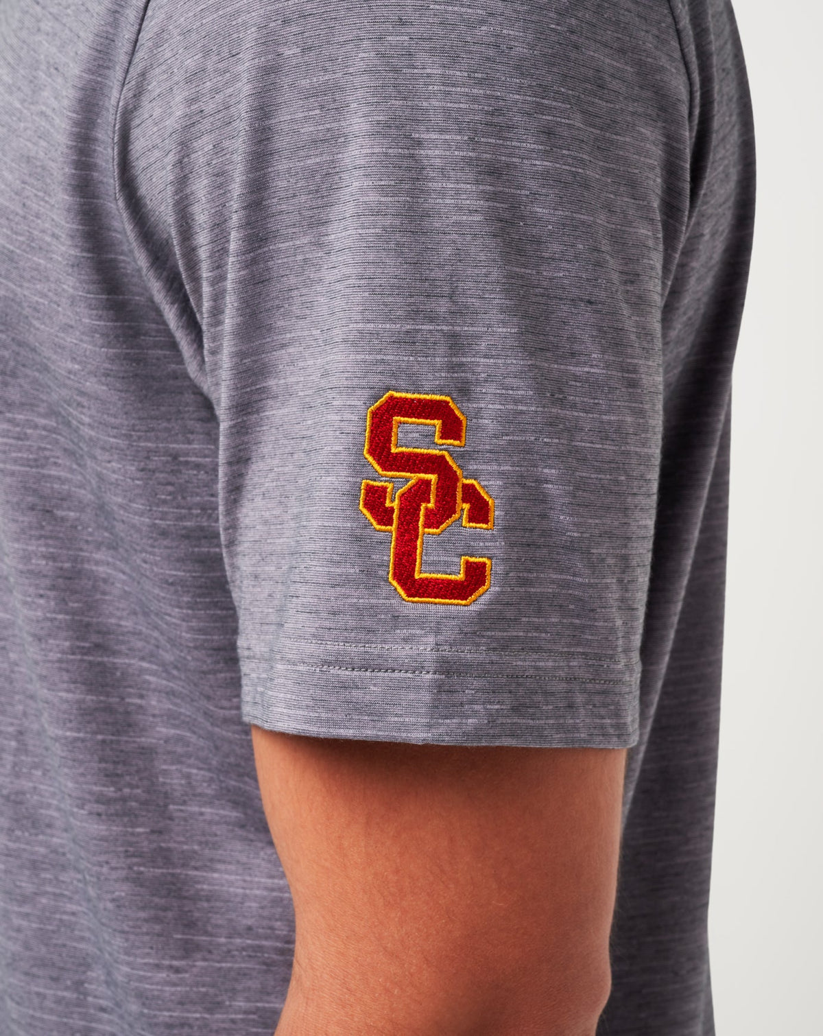 TravisMathew | USC The Heater Polo - Heather Microchip