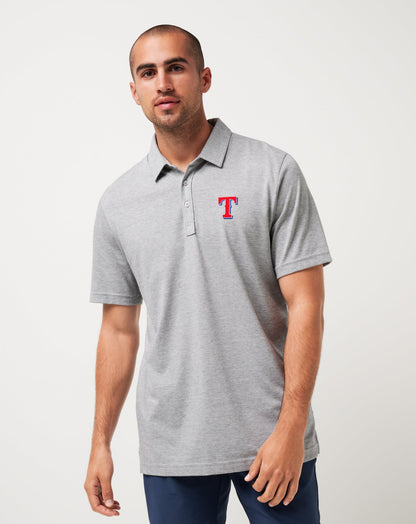 TravisMathew | Texas Rangers The Zinna Polo - Heather Grey
