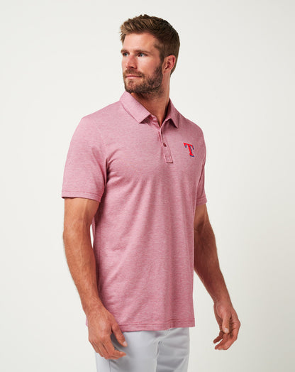 TravisMathew | Texas Rangers The Zinna Polo - Heather Cardinal