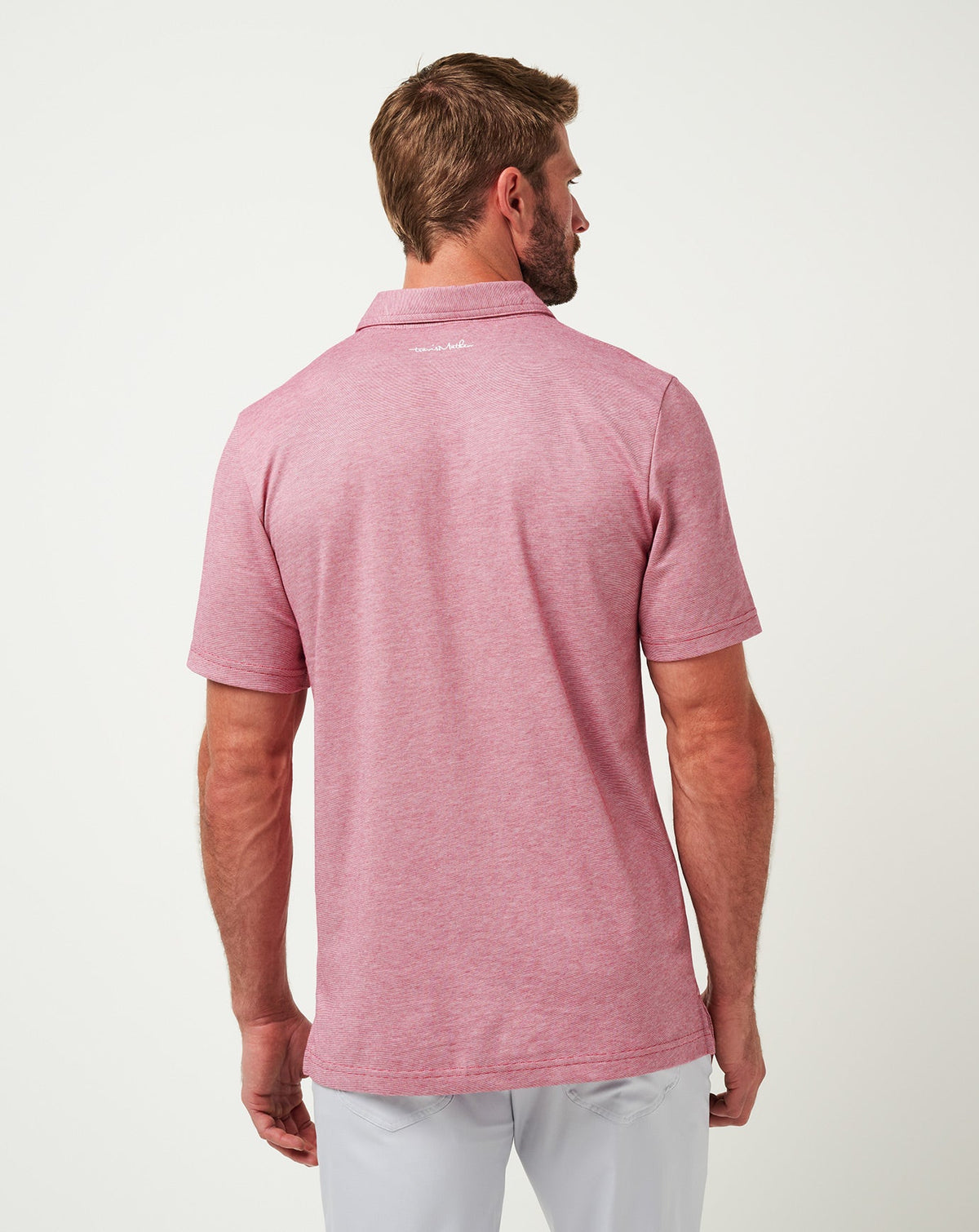 TravisMathew | Texas Rangers The Zinna Polo - Heather Cardinal