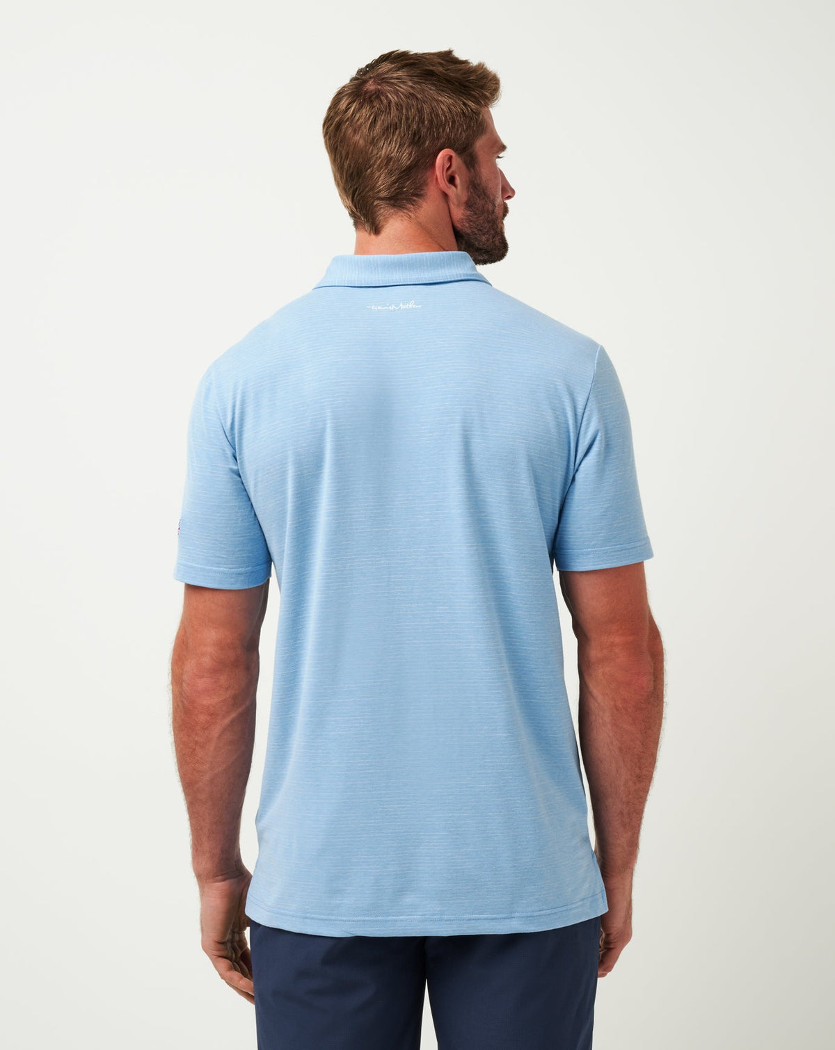 TravisMathew | Texas Rangers The Heater Polo - Heather Heritage Blue