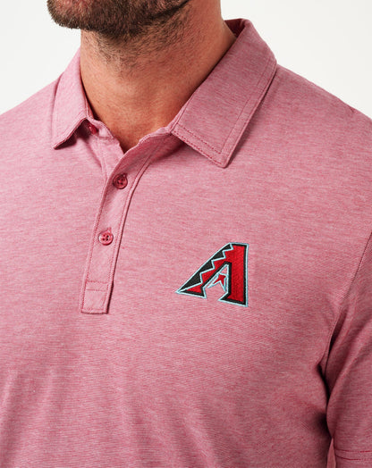 TravisMathew | Arizona Diamondbacks The Zinna Polo - Heather Cardinal