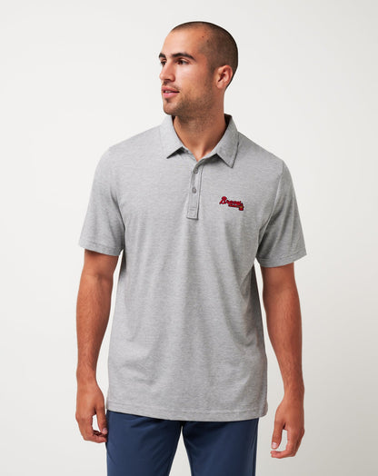TravisMathew | Atlanta Braves The Zinna Polo - Heather Grey